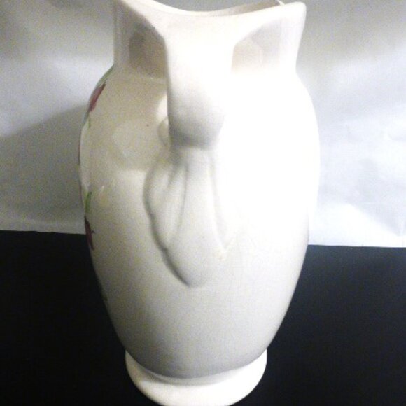 11" Large ANTIQUE VASE Hand Painted Vintage Vase Flower Vase Bouquet Vessel Art - Picture 2 of 9